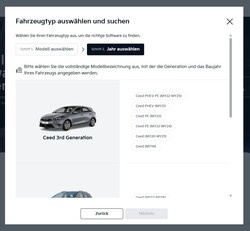 Suche mittels Fahrzeugtyp