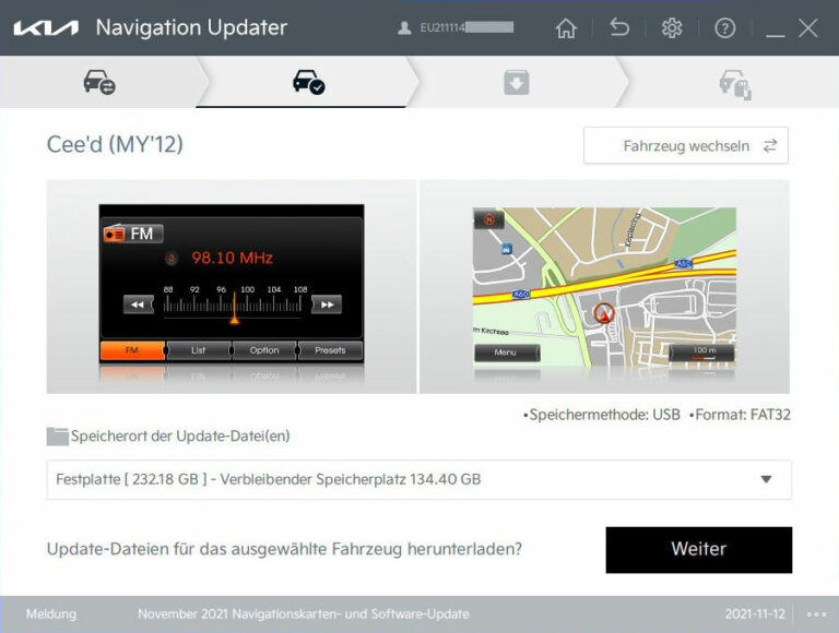 Kia Ceed Navi Update